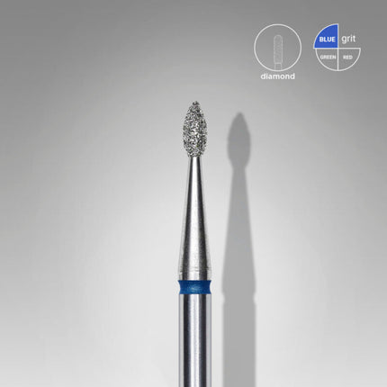 STALEKS EXPERT Carbide nail drill drop blue, head diameter 1,6 mm, working part 4 mm
