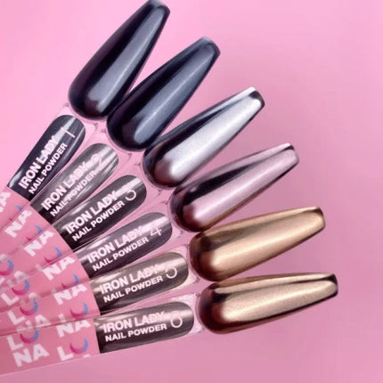 Luna Iron Lady Nail Powder Set, 6pcs
