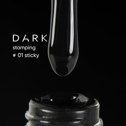 DARK Stamping polish №01 black STICKY, 10 ml