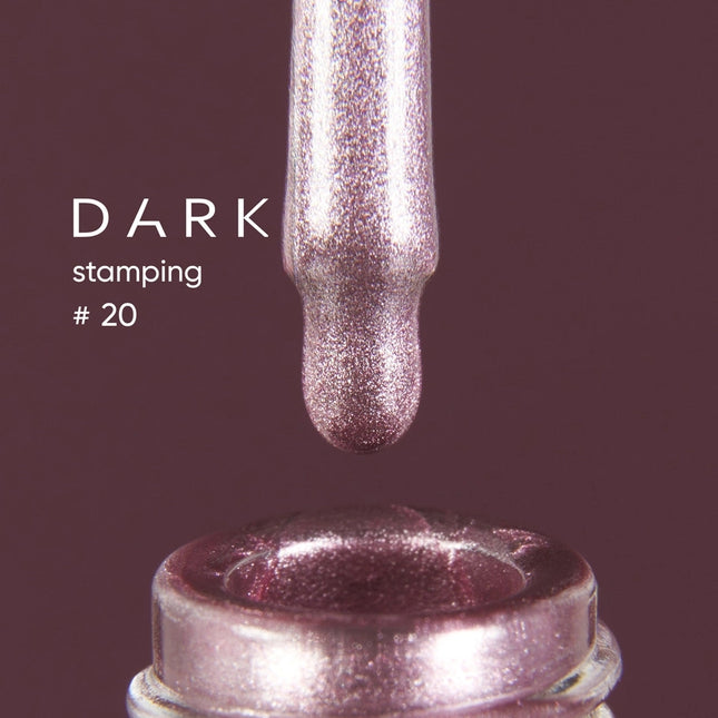 DARK Stamping polish №20 pink metallic, 10 ml
