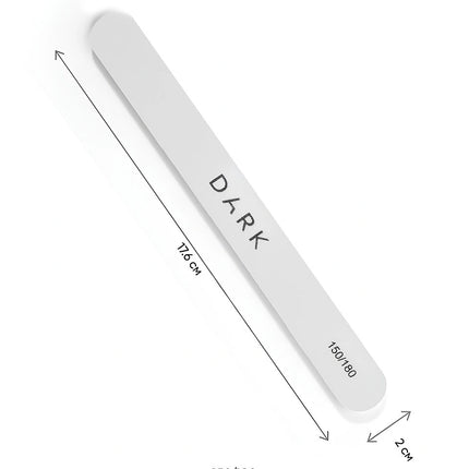 DARK nail file set - white foam oval, 25 pcs (150/180 grit)