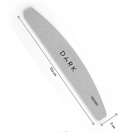 DARK nail file set - grey foam, 25 pcs (180/240 grit)