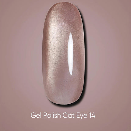 Dark gel polish Cat Eye 14, 6 ml