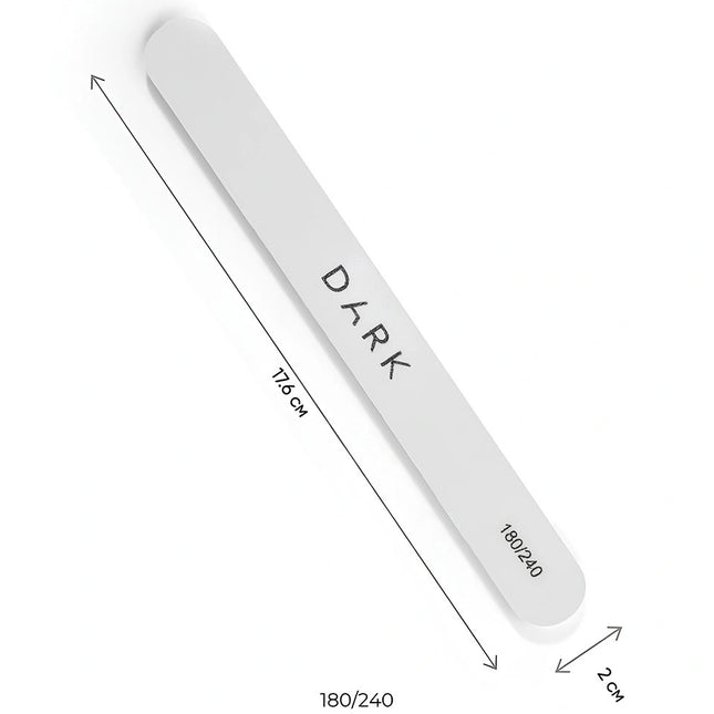 DARK nail file set - white foam oval, 25 pcs (180/240 grit)