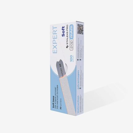 Disposable white files papmAm on soft foam layer EXPERT 20 100 grit (25 pcs)-DFCE-20-100/25w