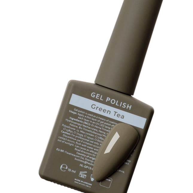 HEYLOVE (Hello) Gel Polish Green Tea, 15 ml