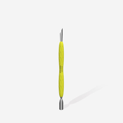 Manicure pusher with silicone handle “Gummy” UNIQ 10 TYPE 2 (narrow rounded pusher + slanted pusher)