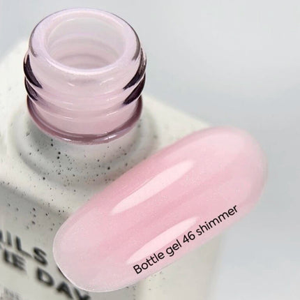 Nailsoftheday Bottle Gel 46 Shimmer-milky pink with silver shimmer , 10ml