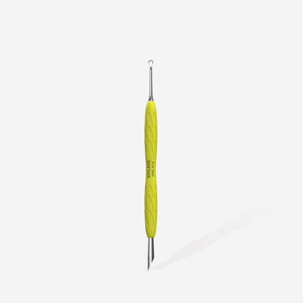Manicure pusher Gummy with silicone handle UNIQ 11 TYPE 2 (beveled and loop pusher)-PQ11/2