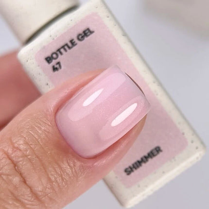 Nailsoftheday Bottle Gel 47 Shimmer-milky pink with pink shimmer , 10ml