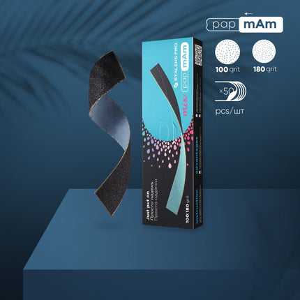 Disposable double-sided files papmAm Mix for straight nail file 100/180 grit (50 pc)-DFCMix-22-100/180