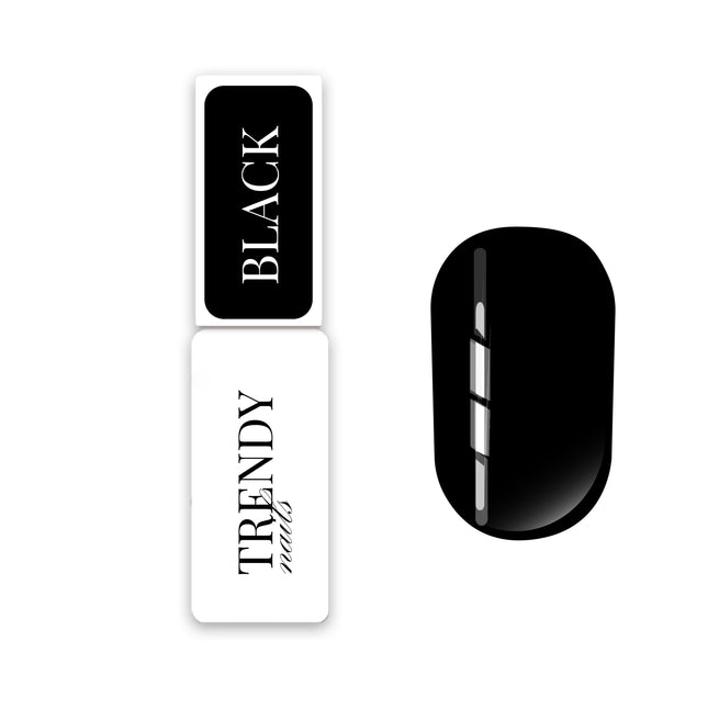 Trendy Nails Gel Polish Black, 10 ml