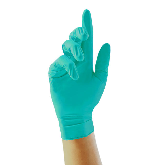 Powder Free Nitrile Gloves Green Pearl- Pack of 100