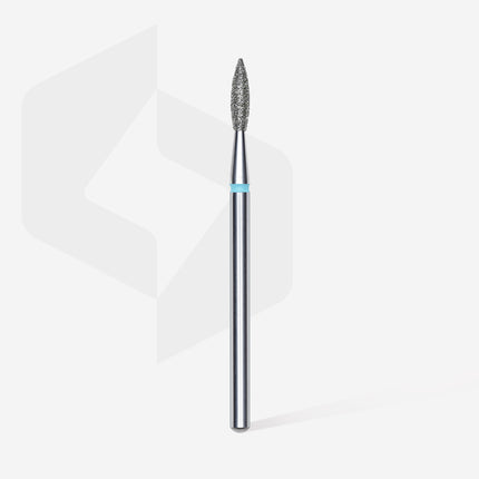 Staleks Diamond Nail Drill Bit, Pointed Flame Blue, Head Diameter 2.1 mm, Working Part 8 mm