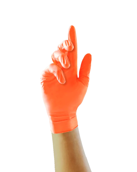 Powder Free Nitrile Gloves Orange Pearl- Pack of 100