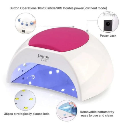 SUNUV 2C UV LED Nail Lamp, 48W, 2 in 1