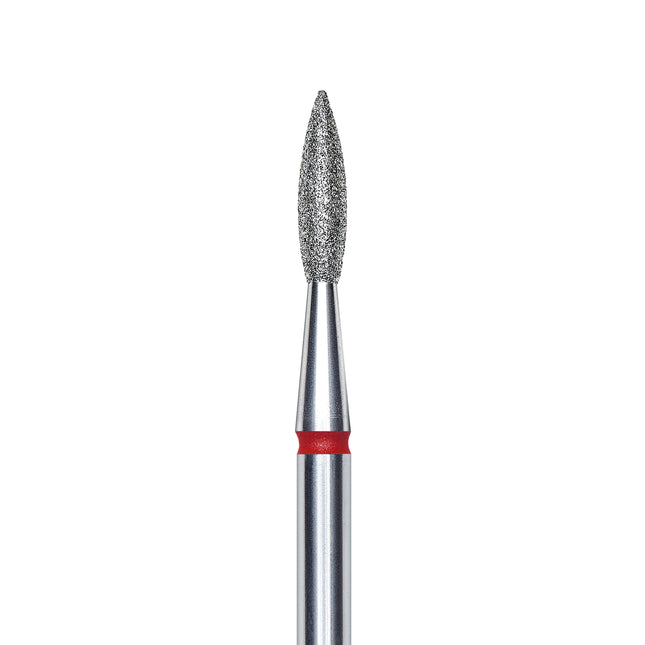 Cuticle Drill Bit, Diamond Flame Red, 2.1 mm x 8mm