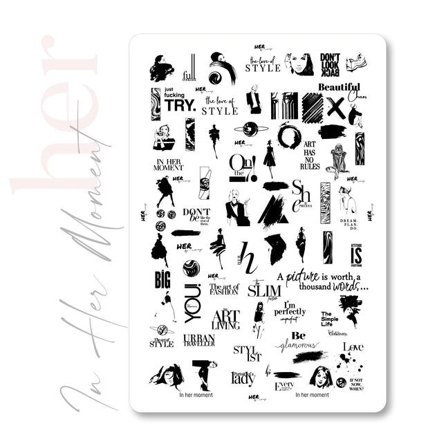 Stamping Plate In Her Moment- HER