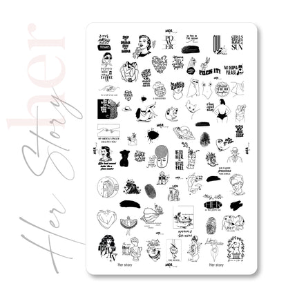 Stamping Plate Her Story- HER
