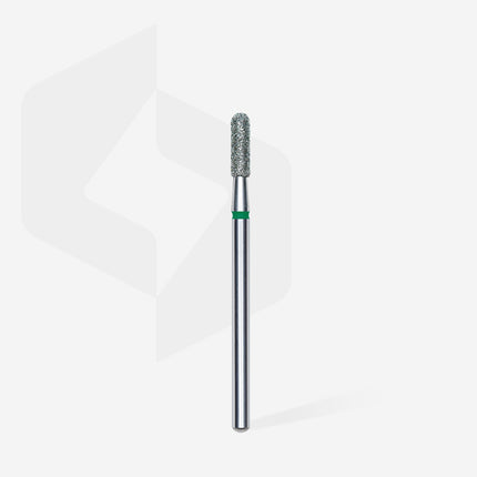 STALEKS EXPERT Carbide nail drill rounded cylinder green, head diameter 2,3 mm, working part 8 mm