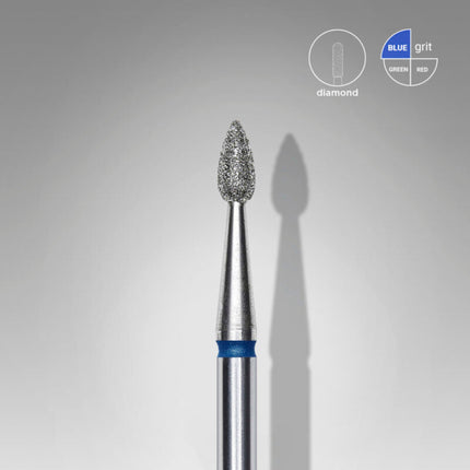 STALEKS EXPERT Carbide nail drill drop blue, head diameter 2,3 mm, working part 5 mm