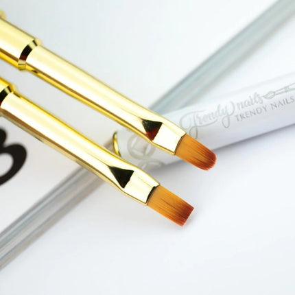 White Pearl SQUARE GEL BRUSH N°6 -Trendy Nails