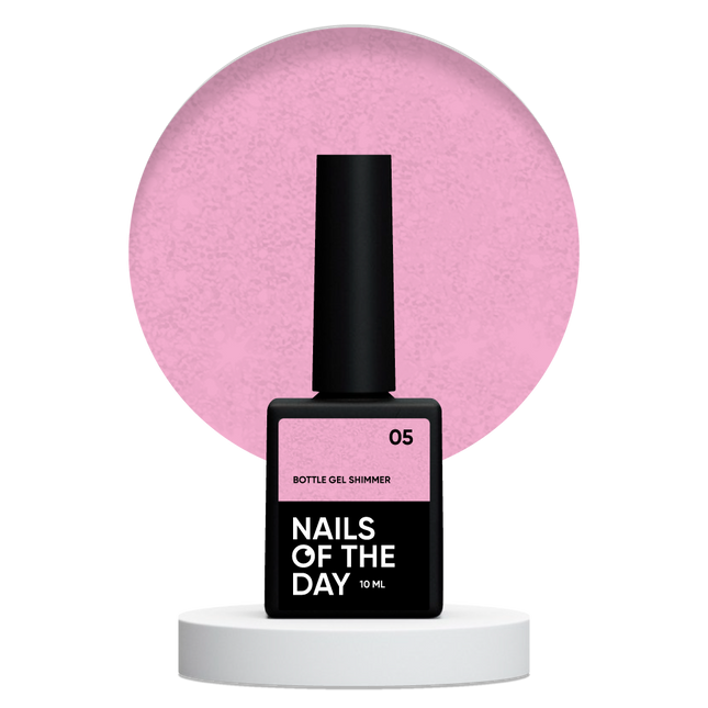 NAILSOFTHEDAY Bottle gel shimmer 05 – ultra-strong purple gel with silver shimmer, 10 ml