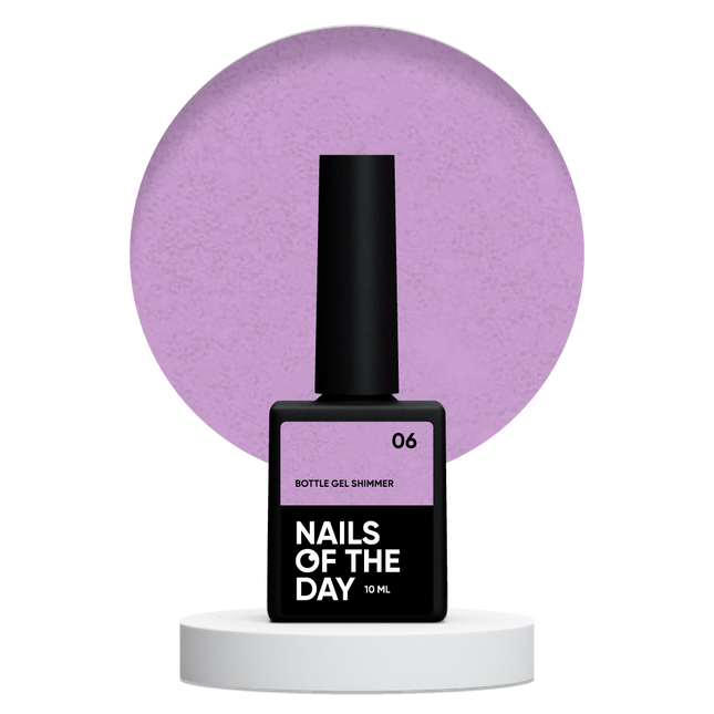 NAILSOFTHEDAY Bottle gel shimmer 06 – ultra-strong purple gel with silver shimmer, 10 ml