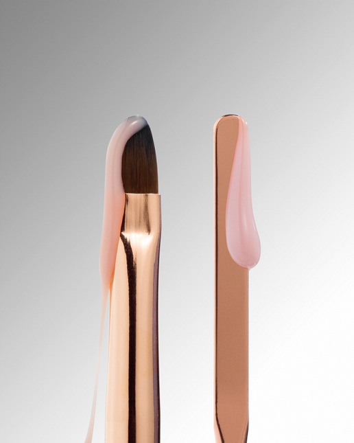 DARK Double-sided brush black (Spatula + Rounded Gel 10mm)