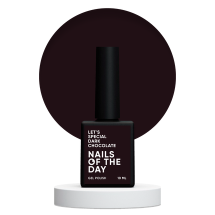 NAILSOFTHEDAY Let's special Dark Chocolate - dark brown gel polish for nails covering one layer, 10 ml