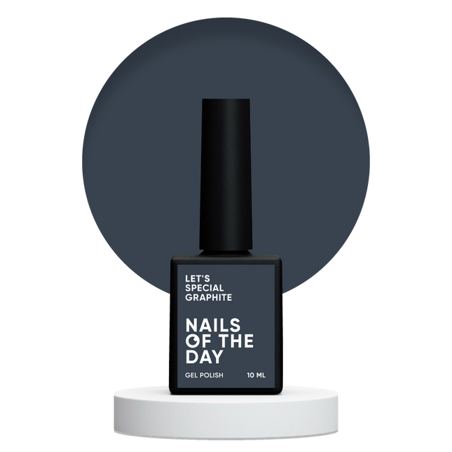 NAILSOFTHEDAY Let's special Graphite — graphite gel polish for nails covering in one layer, 10 ml