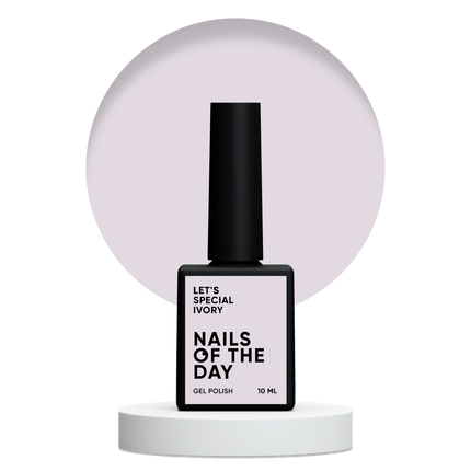 NAILSOFTHEDAY Let's special Ivory — cream nail polish gel covering in one layer, 10 ml