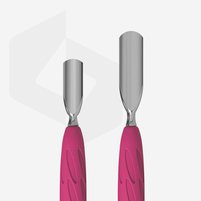 Manicure pusher with silicone handle “Gummy” UNIQ 10 TYPE 1 (wide rounded pusher + narrow rounded pusher)