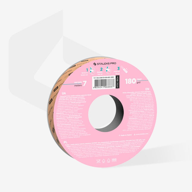 Staleks Disposable white abrasive tape papmAm EXPERT 180 grit for the plastic case