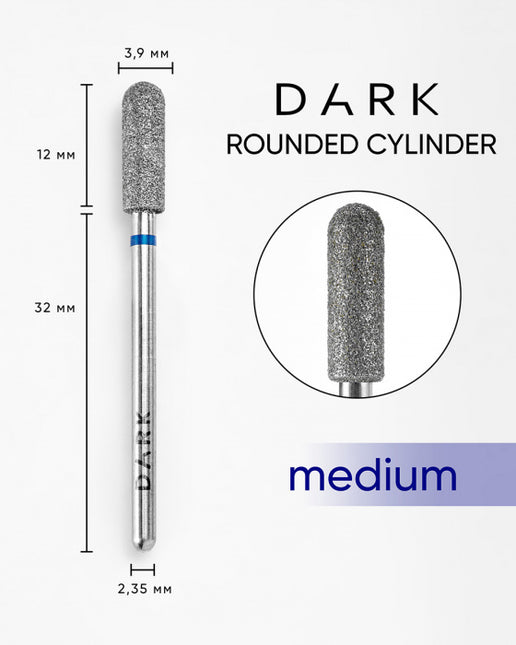 DARK Rounded Cylinder Cutter 3.9x12 mm Blue