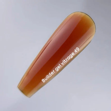 NAILSOFTHEDAY Builder Gel 49 Vitrage — Caramelized stained glass builder gel for nail extensions, 15 ml