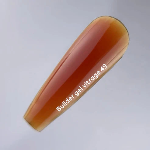 NAILSOFTHEDAY Builder Gel 49 Vitrage — Caramelized stained glass builder gel for nail extensions, 15 ml