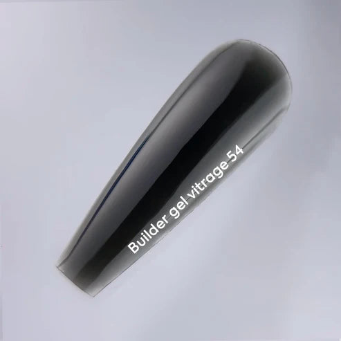 NAILSOFTHEDAY Builder Gel 54 Vitrage — Black stained glass builder gel for nail extensions, 15 ml