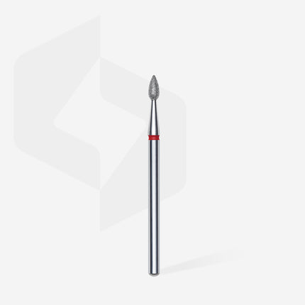 STALEKS EXPERT Carbide nail drill drop red, head diameter 2,3 mm, working part 5 mm