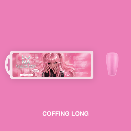 Lunamoon Gel Tips Coffin Long, 240pcs