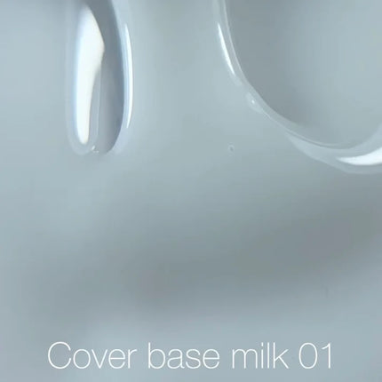 Nailsoftheday Cover Base NEW Formula Milk 01 - semi-transparent camouflage base in a cool milky tone, 10 ml.