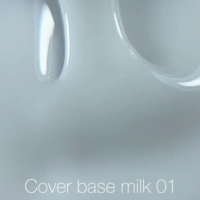Nailsoftheday Cover Base NEW Formula Milk 01 - semi-transparent camouflage base in a cool milky tone, 10 ml.