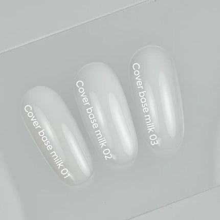Nailsoftheday Cover Base NEW Formula Milk 01 - semi-transparent camouflage base in a cool milky tone, 10 ml.