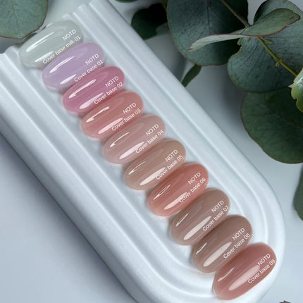 Nailsoftheday Cover Base NEW Formula Milk 01 - semi-transparent camouflage base in a cool milky tone, 10 ml.