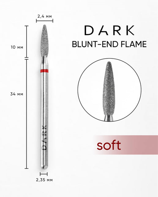 DARK Blunt-end Flame Cutter 2.4x10 mm Red