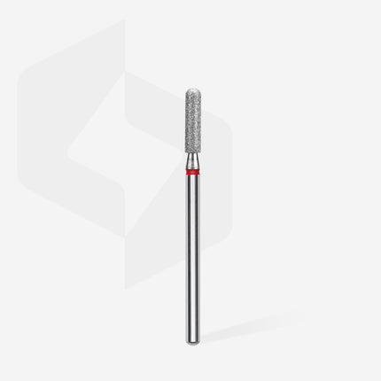 STALEKS EXPERT Carbide nail drill rounded cylinder red, head diameter 2,5 mm, working part 10 mm