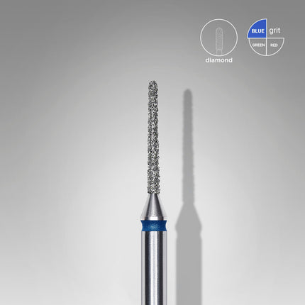 STALEKS EXPERT Carbide nail drill needle blue, head diameter 1 mm, working part 10 mm