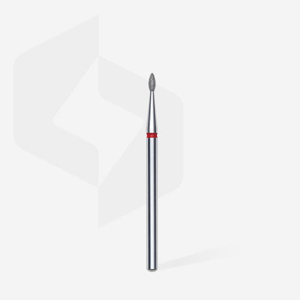 STALEKS EXPERT Carbide nail drill drop red, head diameter 1,6 mm, working part 4 mm