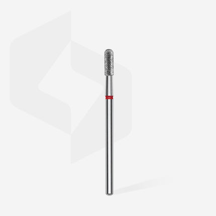 STALEKS EXPERT Carbide nail drill rounded cylinder red, head diameter 2,3 mm, working part 6,5 mm
