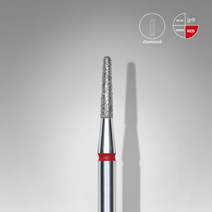 STALEKS EXPERT Carbide nail drill frustum red, head diameter 1,8 mm, working part 8 mm